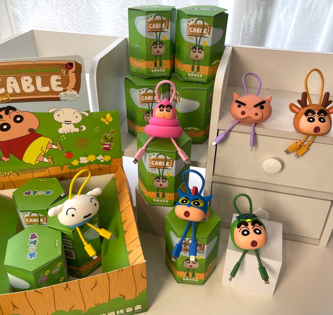 รีวิวกล่องสุ่มสายชาร์จชินจัง Crayon Shinchan ซิลิโคนนุ่มนิ่ม (สำหรับไอโฟน)