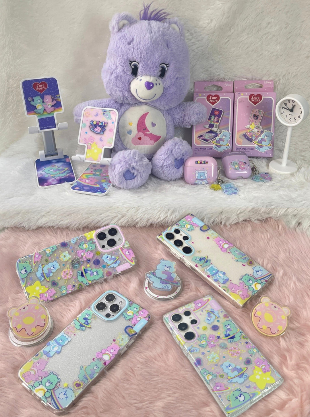 เคสไอโฟนสีพาสเทล 🩵🩷💜 ลายแคร์แบร์ ในคอลเลกชัน 💫 Care Bears Cosmic Collection เคสมือถือน่ารัก By AppleSheep