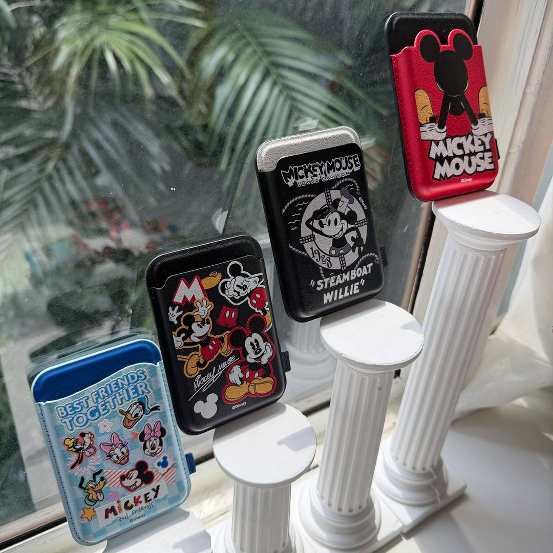 ใส่บัตร phone accessories magsafe wallet mickey mouse มิคกี้เมาส์ มิกกี้เม้าส์ disney ดิสนีย์ ที่แปะมือถือ iconic steamboat willie and friends แม่เหล็ก