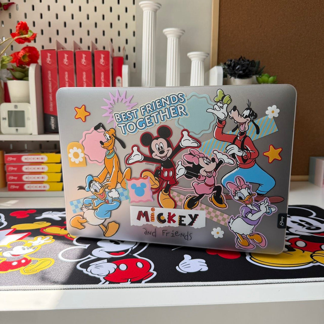 gadget แผ่นรองเม้าส์ แผ่นใหญ่ ลายน่ารัก mickey mouse มิกกี้เม้าส์ มิคกี้ เมาส์ mouse pad macbook case เคส แมคบุ๊ค and friends iconic air pro แต่งโต๊ะ