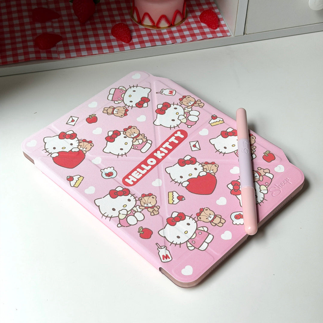 เคส ไอแพด hello kitty sanrio ipad case ซานริโอ้ เฮลโล คิตตี้ ของแท้ ไอแพด air 5 ลิขสิทธิ์แท้ สีแดง ชมพู หมี tiny chum แถมปลอกปากกา กันกระแทก กันงอ ลายน่ารัก