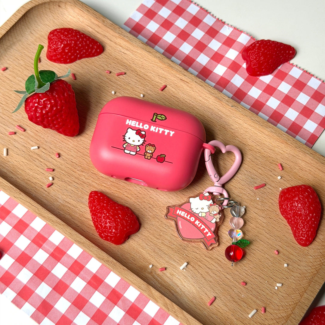 เคส แอร์พอด hello kitty sanrio airpods case ซานริโอ้ เฮลโล คิตตี้ ของแท้ แอร์พอด 4 pro 3 ลิขสิทธิ์แท้ สีแดง ชมพู หมี tiny chum แถมพวงกุญแจ keyring มีตะขอห้อย กันรอยขีดข่วน ลายน่ารัก