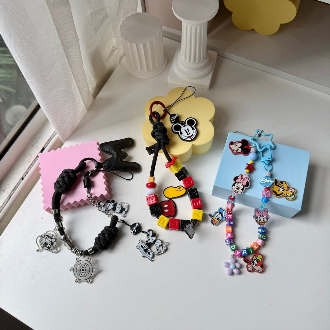 phone accessories charm mickey mouse สายห้อยมือถือ กระเป๋า พวงกุญแจ มิคกี้เมาส์ มิกกี้เม้าส์ disney ดิสนีย์ ลายน่ารัก steamboat willie iconic and friends