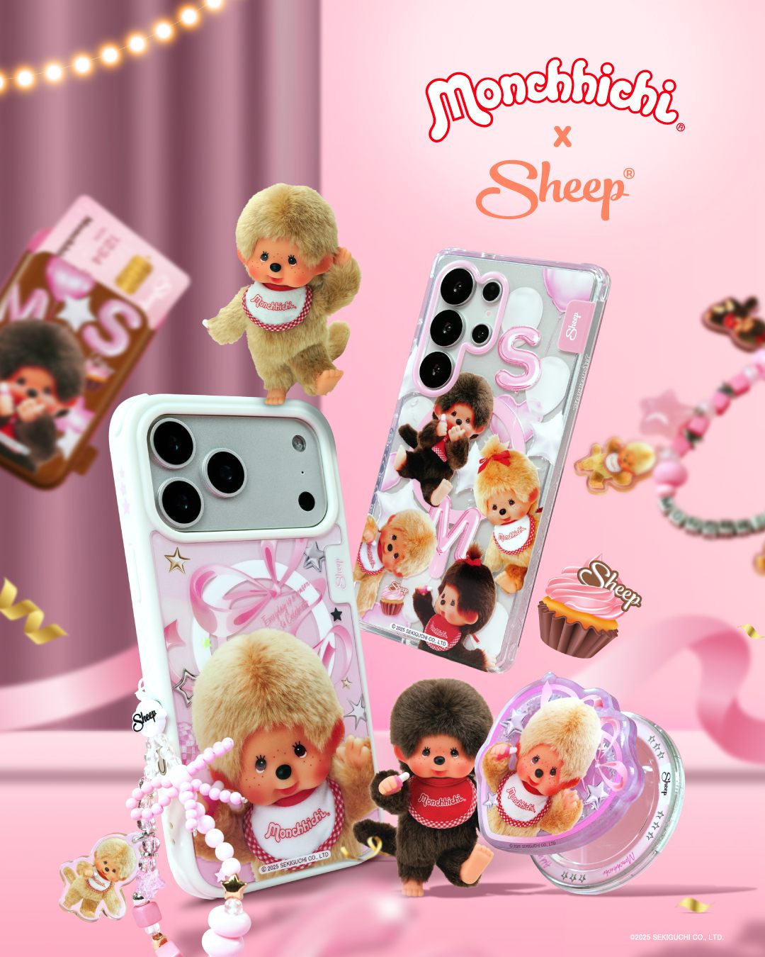 เคส ม่อนชิชิ สีชมพู monchhichi beige boy girl iphone samsung case ไอโฟน ซัมซุง ม่อนชิชิคุง ม่อนชิชิจัง limited ลิมิเต็ด sheep sketch canvas outfit น้ำตาล เบจ ทอง ตุ๊กตา มอนชิชิ phone charm accessories magsafe griptok wallet ของขวัญ ปีใหม่ ส่งท้ายปี 2025