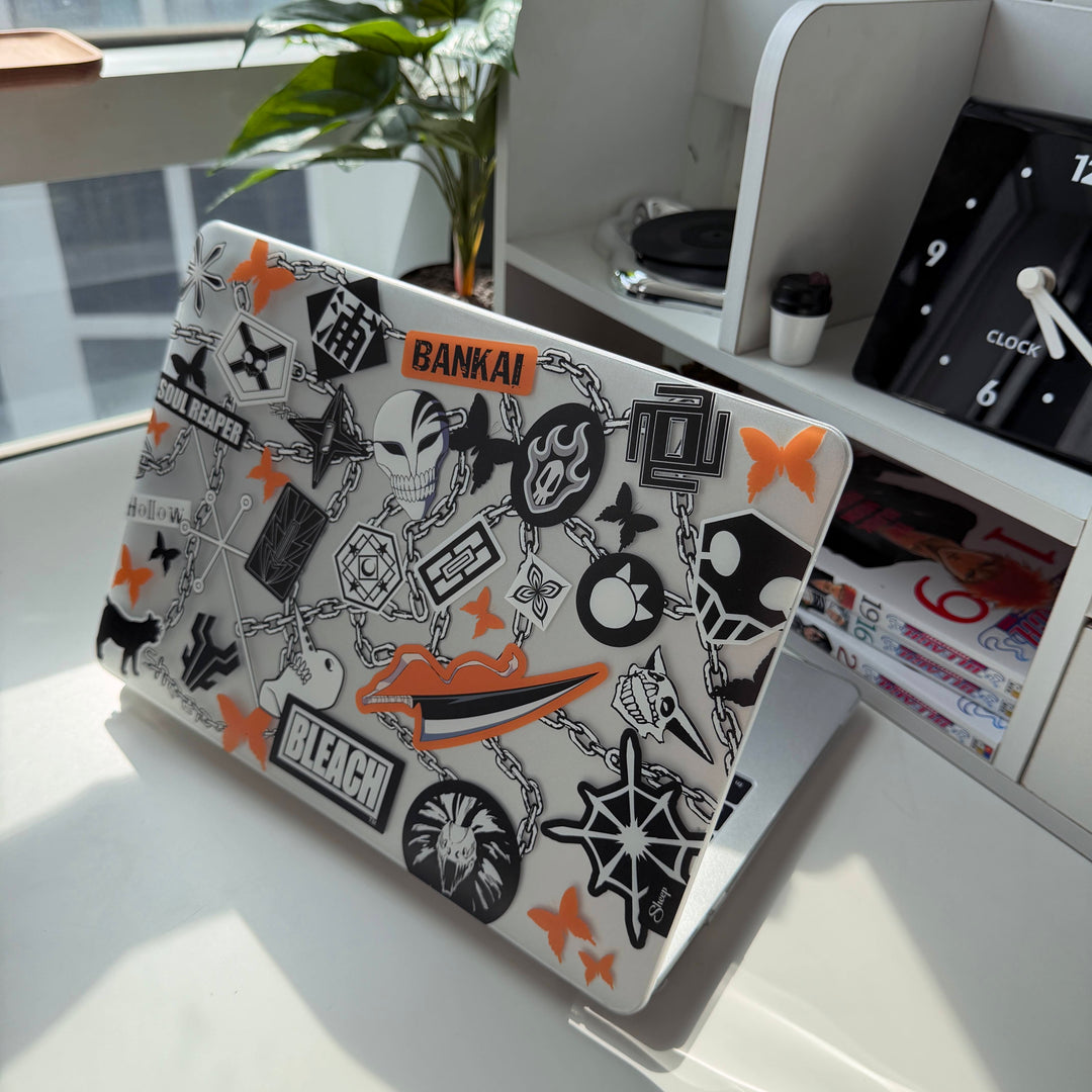 เคส macbook case bleach เทพมรณะ บลีช อนิเมะ สีดำ เท่ๆ air pro ใส ด้าน แมคบุ๊ค แอร์ โปร บาง น้ำหนักเบา พร้อมส่ง ยมทูต ichigo อิจิโกะ