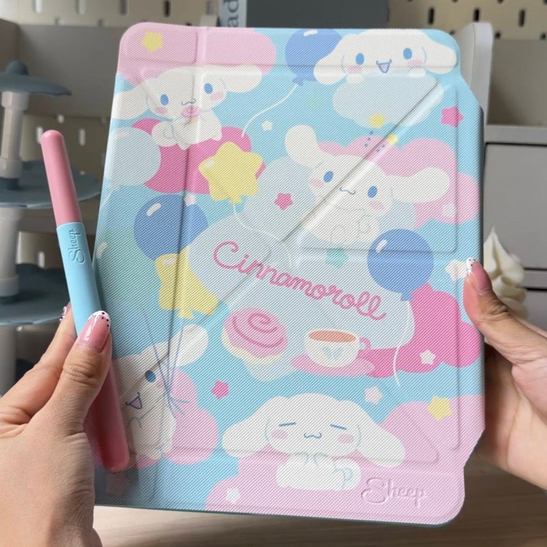เคส ไอแพด cinnamoroll sanrio phone case ซานริโอ้ หมา ซินนามอนโรล ซินนาม่อน ของแท้ ไอแพด ipad ลิขสิทธิ์แท้ สีฟ้า ชมพู ลายน่ารัก พับ ตั้งได้ แนวตั้ง นอน กันกระแทก กันงอ