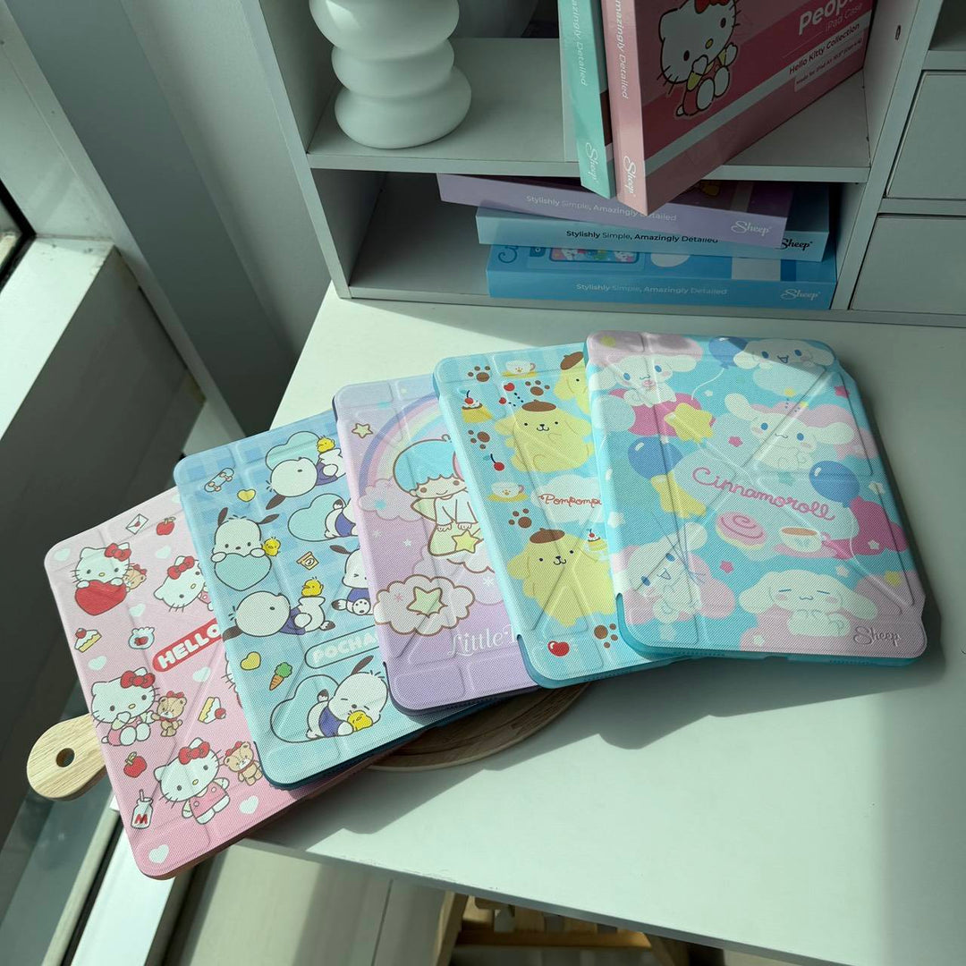 เคส ไอแพด sanrio ipad case hello kitty pochacco little twin stars pompompurin cinnamoroll ซานริโอ้ เฮลโล คิตตี้ สีแดง ชมพู โปเชโกะ โปชาโกะ เขียว ลิตเติ้ลทวินสตาร์ ฝาแฝด kiki lala ม่วง ปอมปอมปุริน ปอมปอมปูริน เหลือง ซินนามอนโรล ซินนาม่อน ฟ้า ของแท้