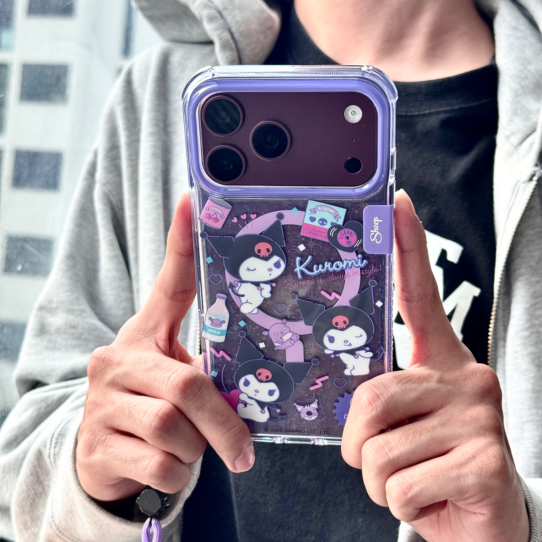 เคส sanrio kuromi phone case ซานริโอ้ คุโรมิ ของแท้ โทรศัพท์ มือถือ ไอโฟน iphone 17 18 pro max burgundy แดง เบอร์กันดี้ magsafe ลิขสิทธิ์แท้ สีม่วง ดำ baku บาคุ แถม keychain ลายน่ารัก กันกระแทก 