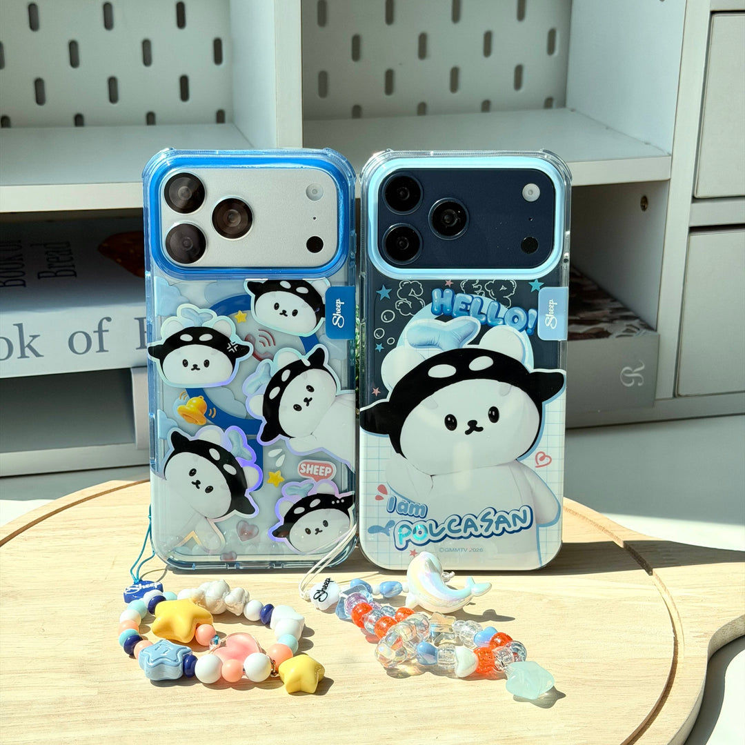 เคส polcasan โพก้าซัง มาสคอต ศิลปิน gmm tv ลูก เต ตะวัน นิว ฐิติภูมิ tay new ไอโฟน ซัมซุง iphone samsung magsafe case ยัยซัง เคสใส สีฟ้า ดีไซน์ ลายเส้น doodle แถม keychain สายห้อยมือถือ กันกระแทก ลายน่ารัก 17 pro max silver deep blue s25 s26 ultra