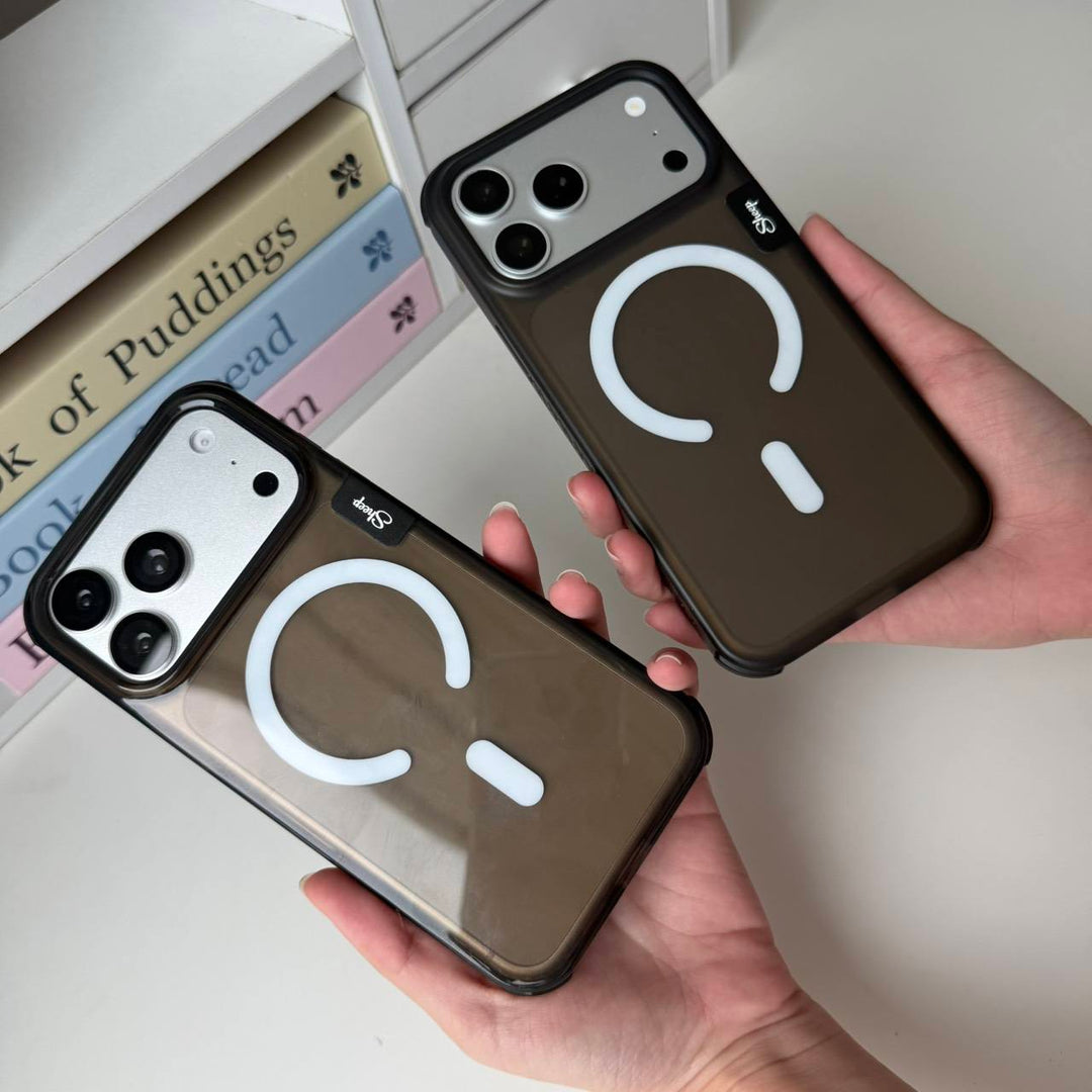 เคสใสมีสี iphone magsafe clear matte chromatic case เคส ไอโฟน เนื้อ แมตต์ black ดำ blue ฟ้า pink ชมพู purple ม่วง กันกระแทก 3 เมตร เปรียบเทียบ แตกต่าง 17 pro max s25 s26 ultra ไม่เหลือง