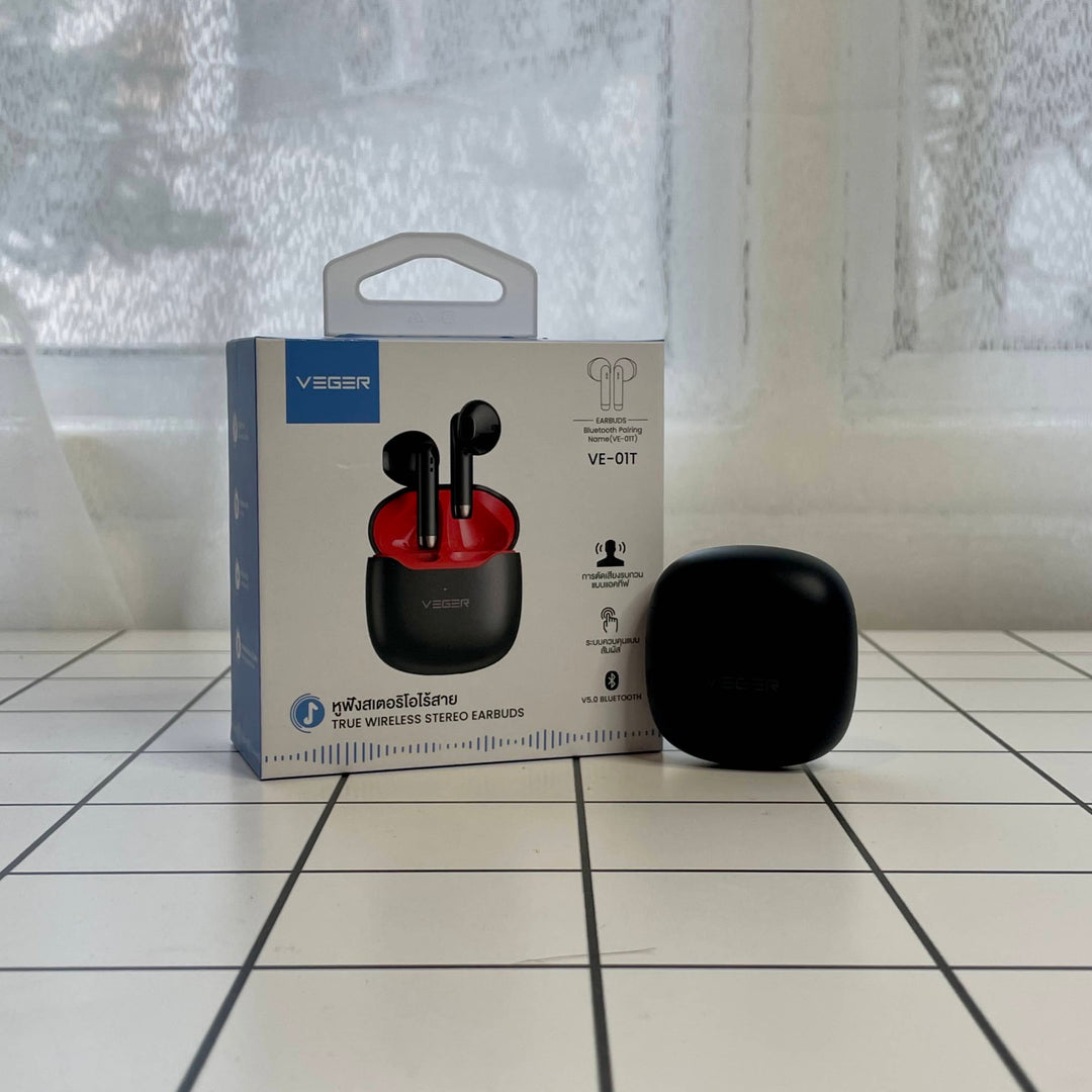 หูหังไร้สาย Veger 01T Earphone หูฟังบลูทูธ ตัดเสียงรบกวน True Wireless