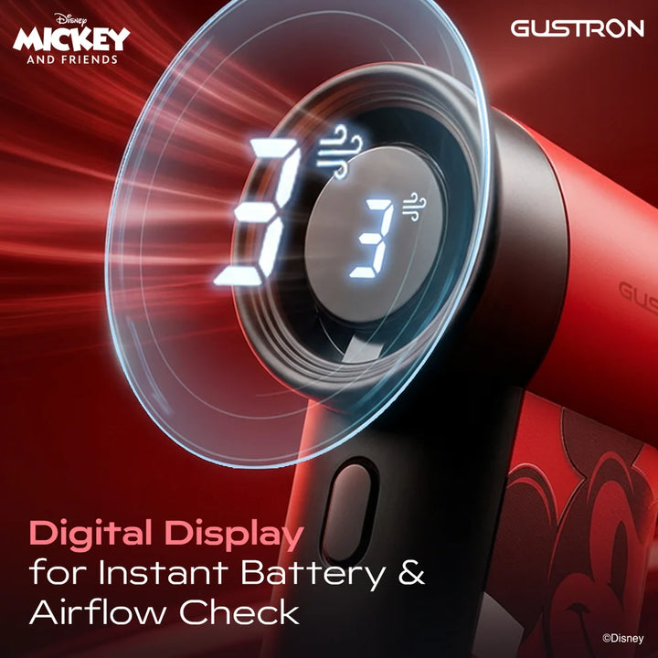 พัดลมพกพา Gustron Handheld Fan Mickey Racing Grogu ลิขสิทธิ์แท้ รูปที่ 9