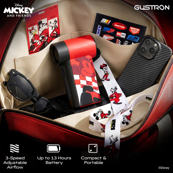 พัดลมพกพา Gustron Handheld Fan Mickey Racing Grogu ลิขสิทธิ์แท้ รูปที่ 4