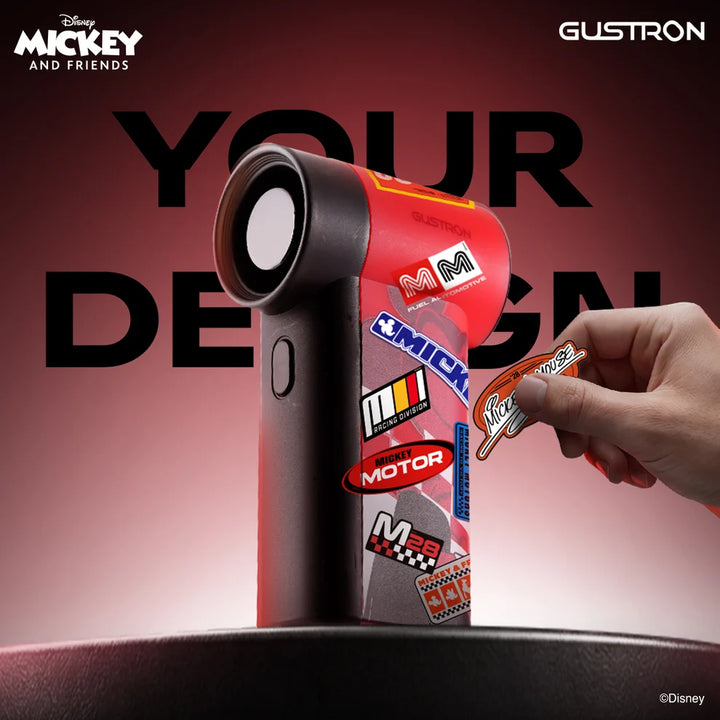 พัดลมพกพา Gustron Handheld Fan Mickey Racing Grogu ลิขสิทธิ์แท้ รูปที่ 5