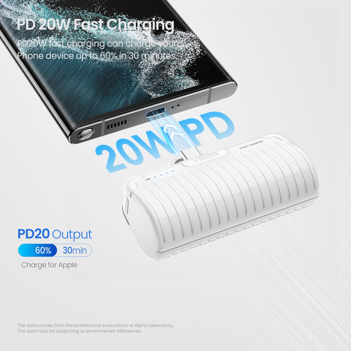 แบตเตอรี่สำรอง Veger Powerbank P5-C Pro พาวเวอร์แบงค์ ชาร์จเร็ว พาสเทล
