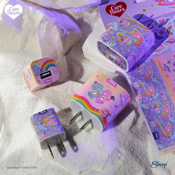สติ๊กเกอร์ติดหัวชาร์จ iPhone Charger Wrap อแดปเตอร์ชาร์จ Care Bears