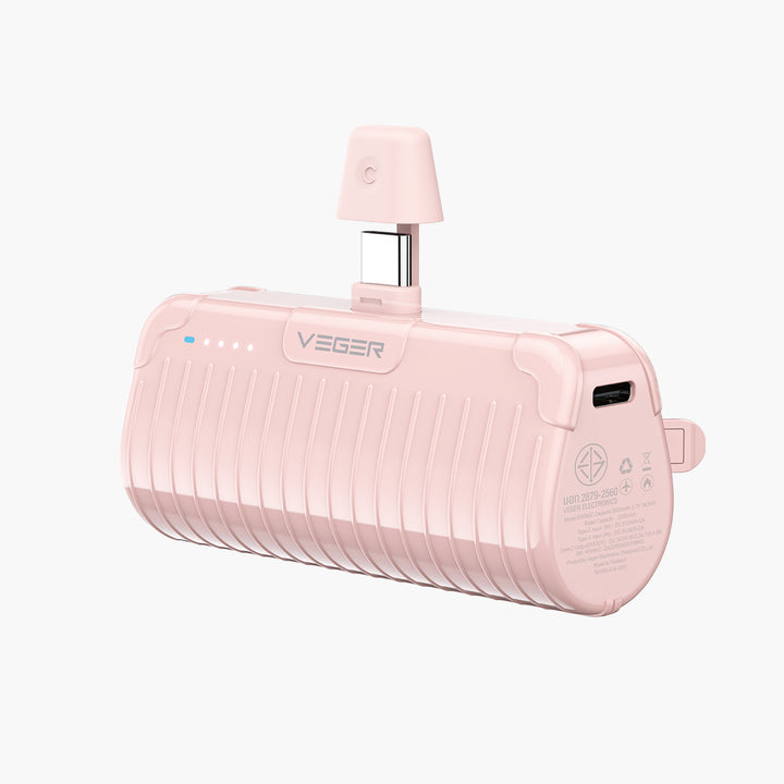 แบตเตอรี่สำรอง Veger Powerbank P5-C Pro พาวเวอร์แบงค์ ชาร์จเร็ว พาสเทล