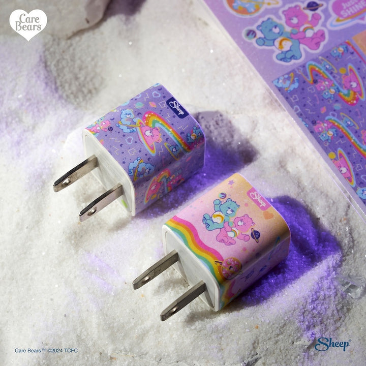 สติ๊กเกอร์ติดหัวชาร์จ iPhone Charger Wrap อแดปเตอร์ชาร์จ Care Bears