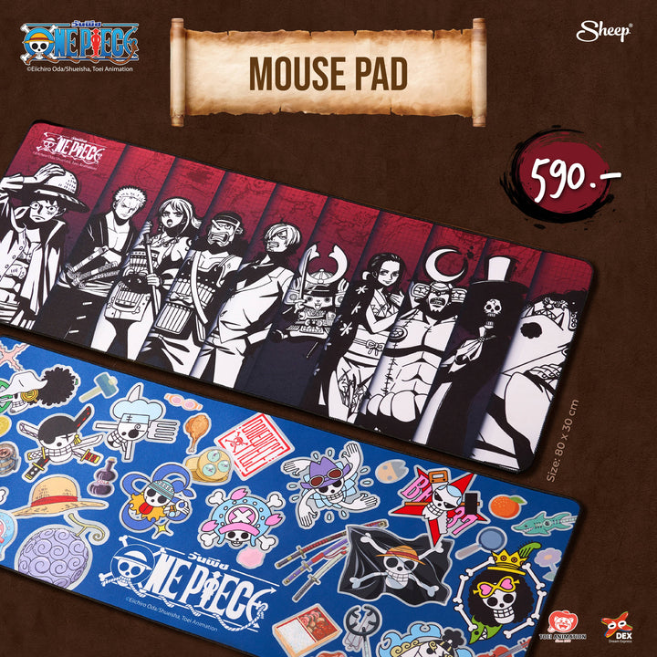 แผ่นรองเมาส์ One Piece ลิขสิทธิ์แท้ Mousepad แผ่นใหญ่