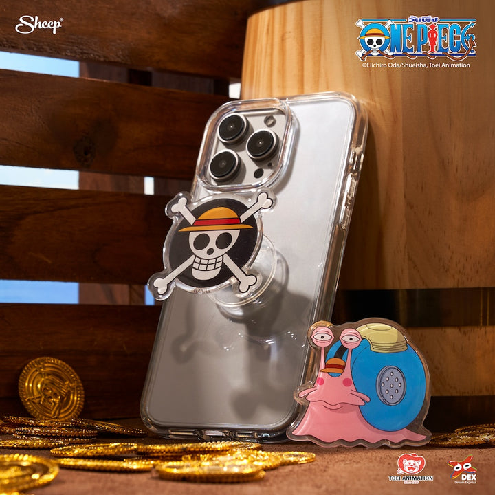 กริ๊ปต๊อก  ติดหลังโทรศัพท์ กันตก One Piece แท้ พร้อมส่ง