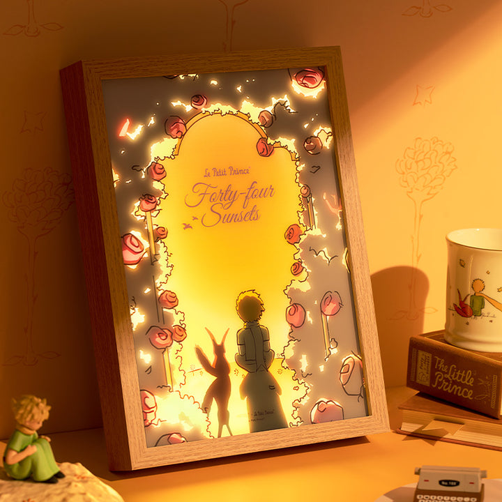 โคมไฟกรอบรูป เจ้าชายน้อย The Little Prince Rose Garden ลิขสิทธิ์แท้ แบบ Fox Edition | Martube รูปที่ 1