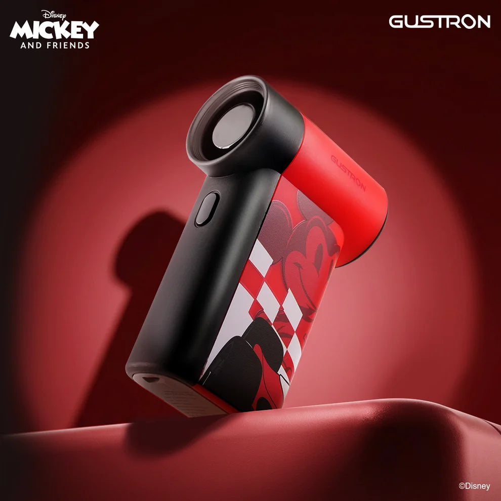 พัดลมพกพา Gustron Mickey Racing สีแดง มิกกี้เมาส์ ลิขสิทธิ์แท้ Disney