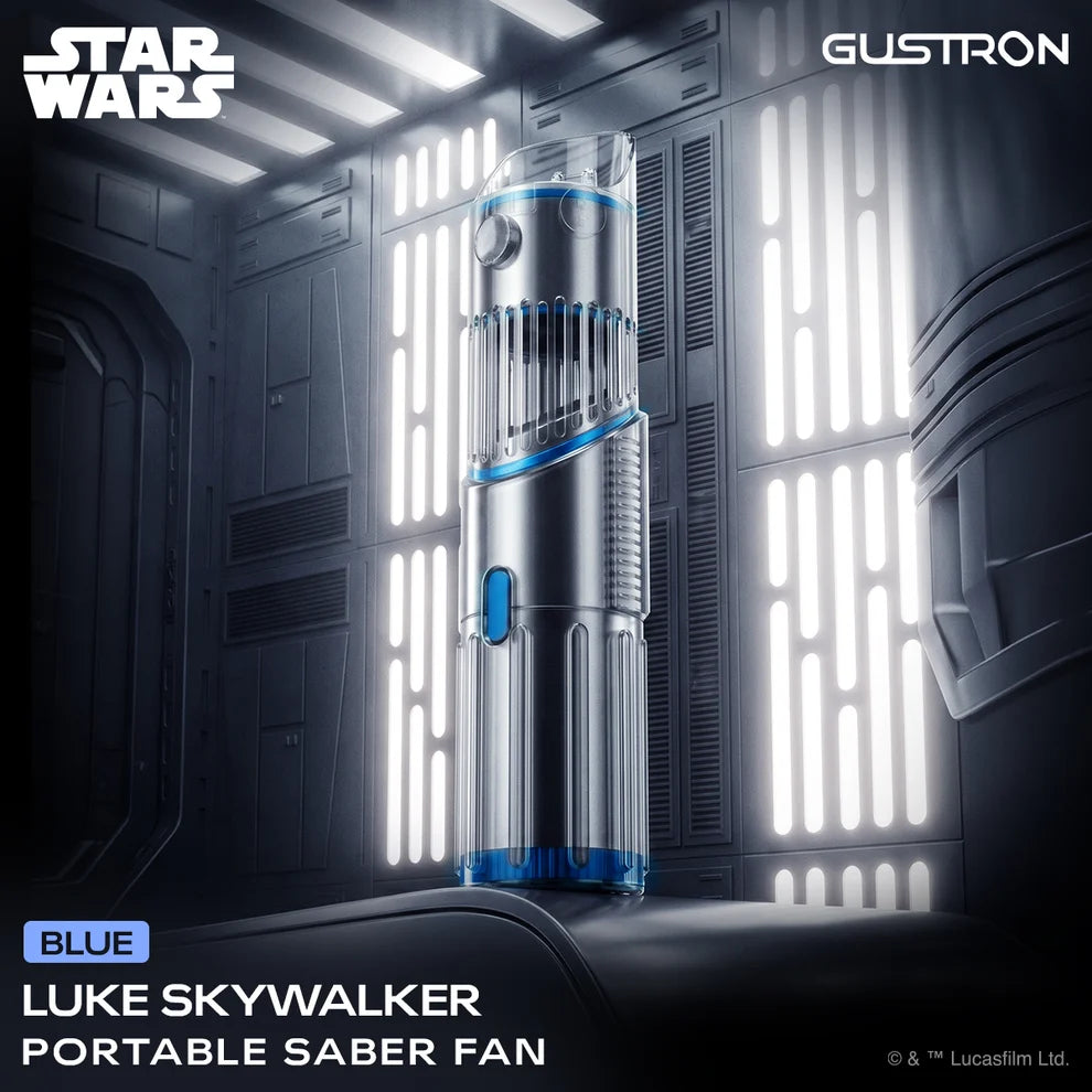 พัดลมพกพา Gustron ไลท์เซเบอร์ Luke Skywalker สีฟ้า Star Wars ลิขสิทธิ์แท้