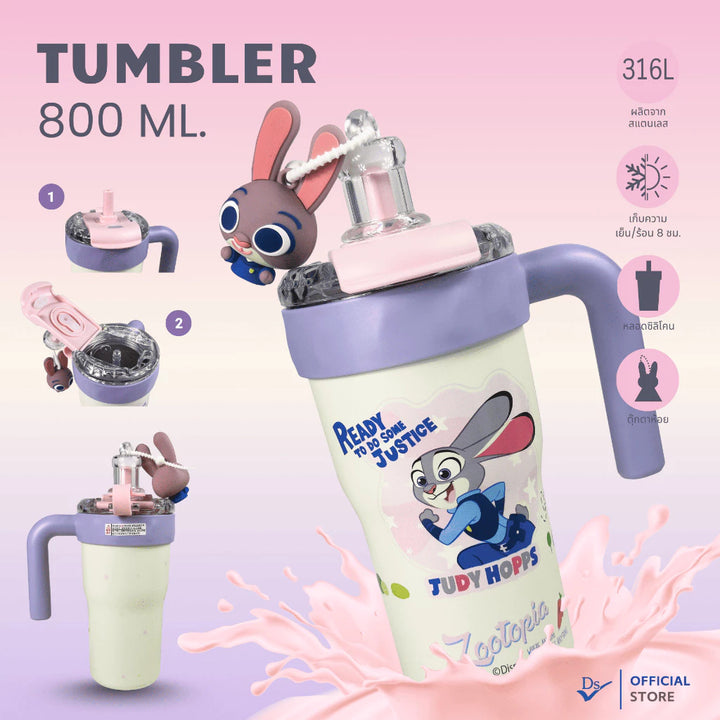 แก้วเก็บความเย็น Zootopia DISSING Tumbler แบบ Judy 800ml ลิขสิทธิ์แท้ Disney