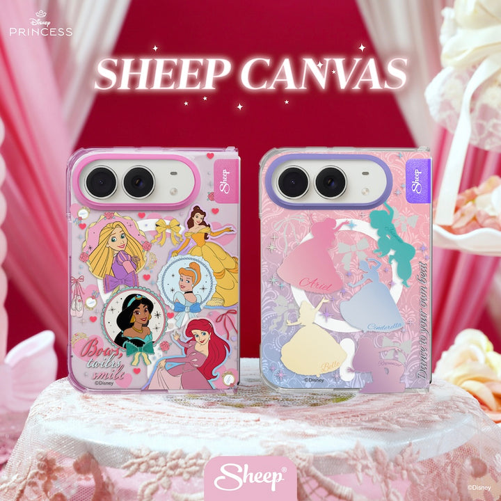 เคส iPhone Duo Disney Princess ลาย Princess Twirl และ Princess Bows SHEEP CANVAS MagSafe ลิขสิทธิ์แท้ Disney