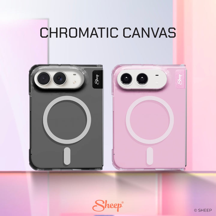 เคส iPhone Duo SHEEP Chromatic CANVAS สี Clear Black และ Clear Pink เคสไอโฟนพับได้ MagSafe กันกระแทก