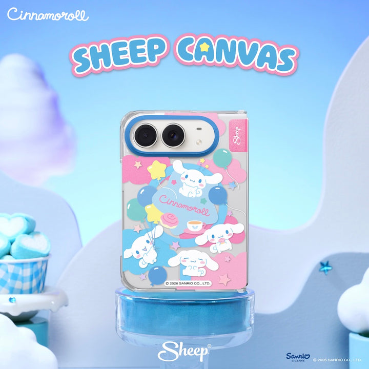 เคส iPhone Duo Cinnamoroll ชินนาม่อนโรล SHEEP CANVAS เคสไอโฟนพับได้ MagSafe ลิขสิทธิ์แท้ Sanrio