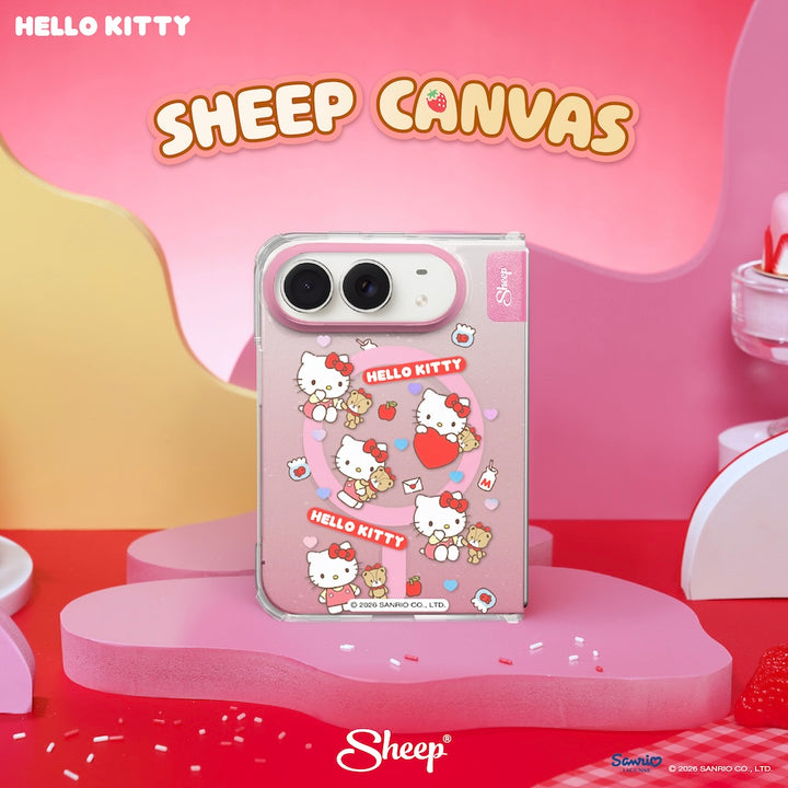 เคส iPhone Duo คิตตี้ Hello Kitty SHEEP CANVAS เคสไอโฟนพับได้ MagSafe ลิขสิทธิ์แท้ Sanrio