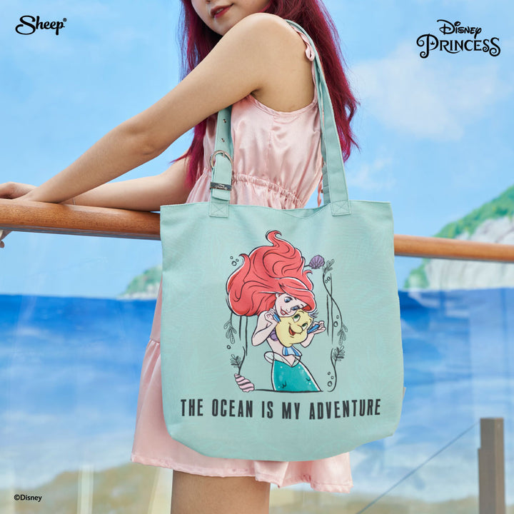 กระเป๋าเนื้อผ้าดี Tote Ariel The Little Mermaid กระเป๋าแอเรียลลิขสิทธิ์แท้