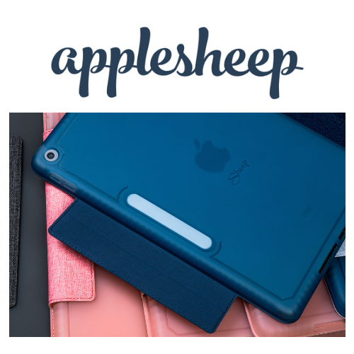 ด้านหลังเคสไอแพด Case ipad gen8 รุ่น Trifold สีน้ำเงิน