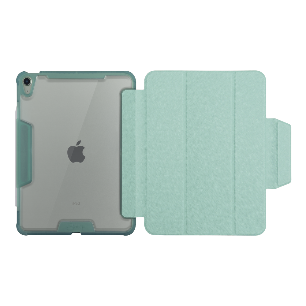 เคสไอแพด iPad Air5 Air4  กันกระแทก กันงอ หลังใส สีเขียว(Green)