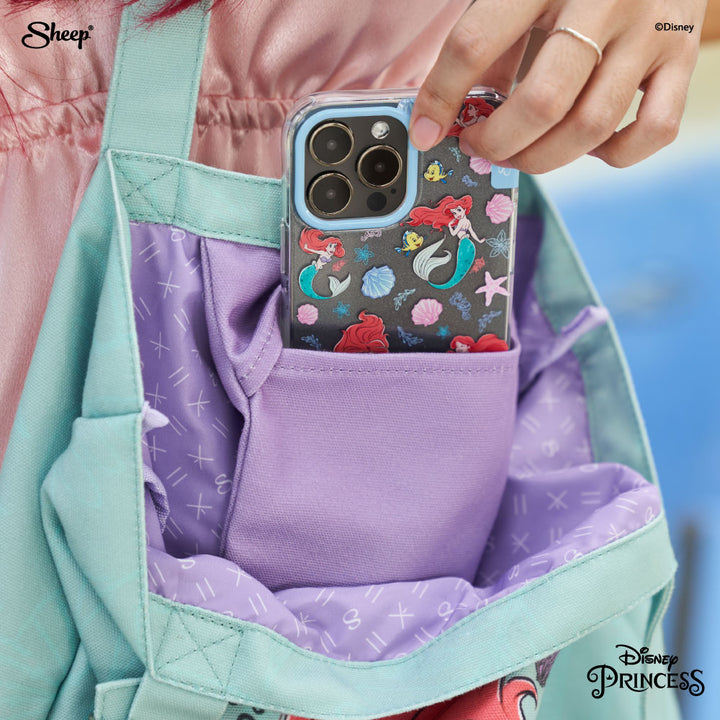 Tote Ariel The Little Mermaid กระเป๋ากระเป๋าช่องใส่ของเยอะ