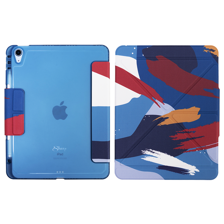 เคสไอแพด แอร์5 แอร์4 (Case iPad Air5 Air4) สีน้ำเงิน Kamikaze ด้านหลัง