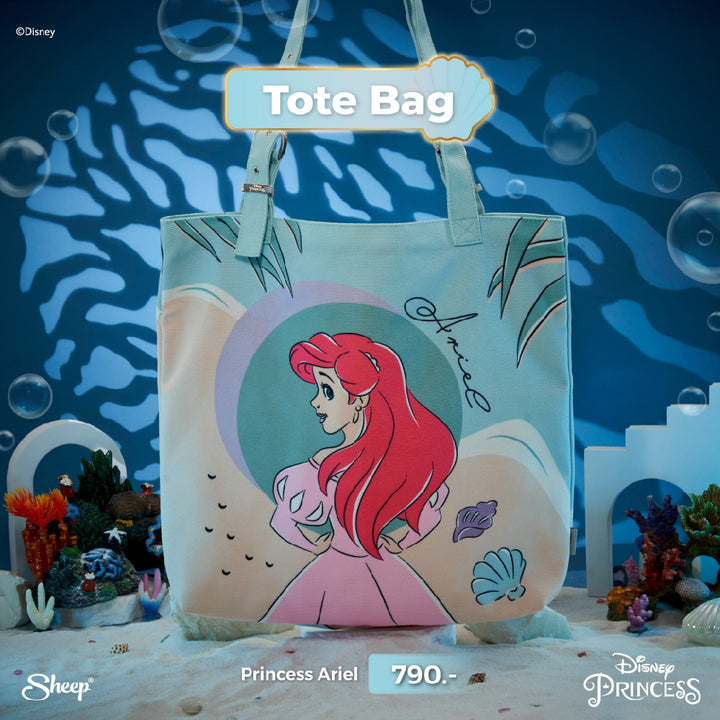 Tote Bag  Ariel The Little Mermaid กระเป๋าเจ้าหญิงแอเรียลลิขสิทธิ์แท้