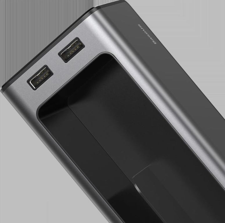 Port USB สำหรับชาร์จแบตพร้อมที่วางของ