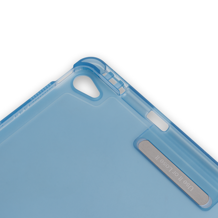 รูกล้องเคสไอแพดแอร์5 แอร์4 Air5 / Air4 สีฟ้า มีรางปากกา ด้านใน