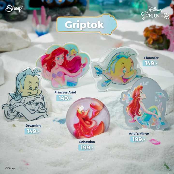 Griptok Ariel The Little Mermaid Ariel set ที่แปะโทรศัพท์เจ้าหญิงแอเรียล