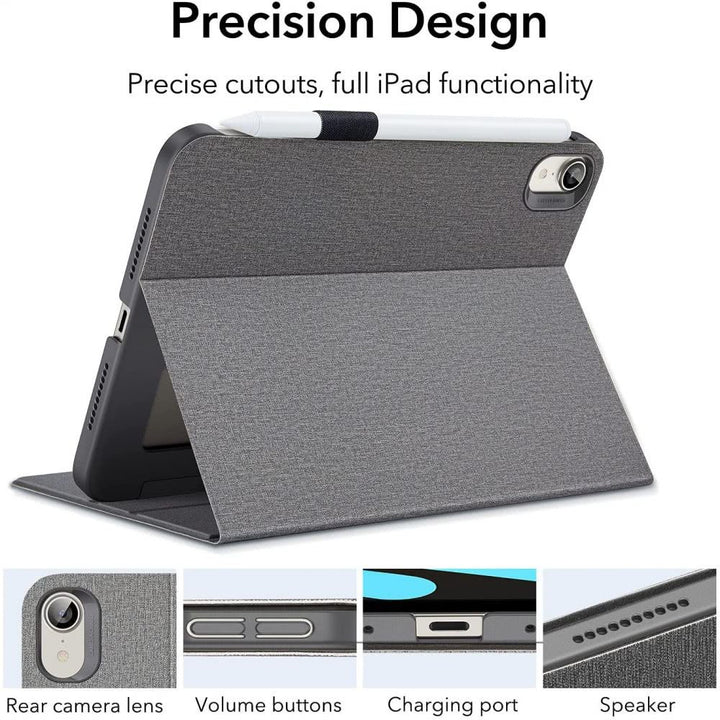 Case iPad Mini6 เคสไอแพดมินิ6 สีเทา วางตั้งได้แนวนอน มีที่เก็บปากกา