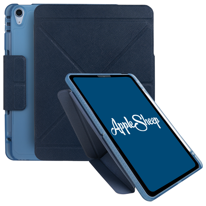 เคส iPad แอร์4 Air5 / Air4 พับแนวตั้ง มีรางปากกา สีน้ำเงิน