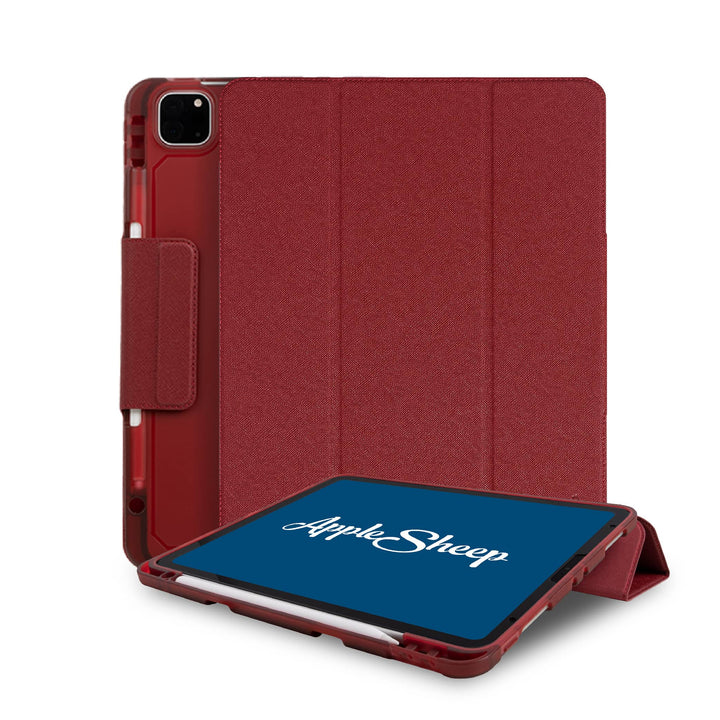 เคส ไอแพด โปร11 M1 เจน3 สีแดง(Red) ปกพับ3ทบ องศาเขียน
