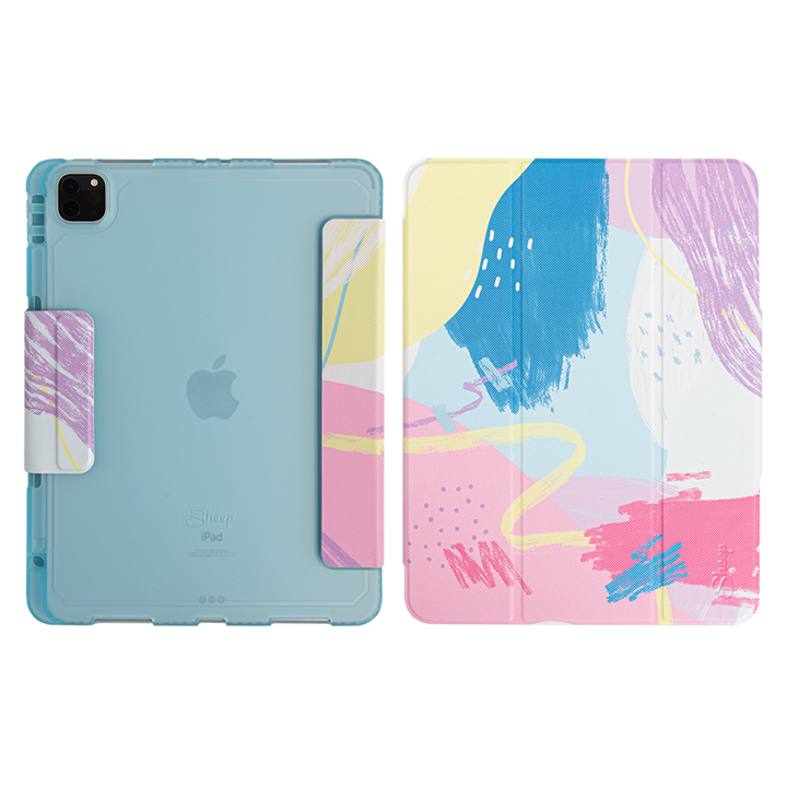 Case iPad Pro11 M1 Gen3 ลาย Unicorn ด้านหลัง ปกพับสามทบ