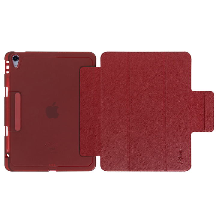 Case iPad Air4 Air5 Sheep Trifold สีแดง (Dark red) ด้านหลัง