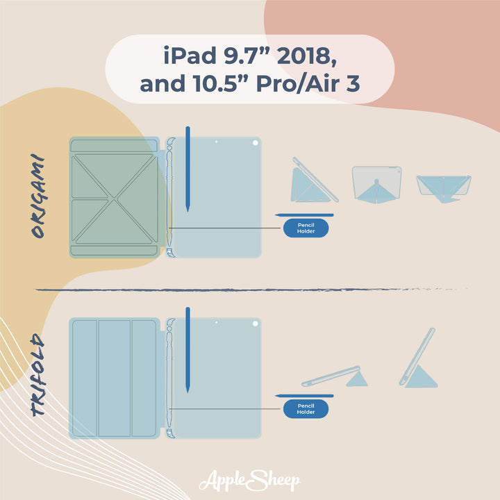 เคสไอแพด Case iPad Pro11 Pro10.5 Air5 Air4 Air3 Gen9 Gen8 Gen7 Gen6 ลาย Tiger มีที่เก็บปากกา