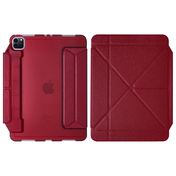 เคสไอแพด โปร11 M1 เจน3 สีแดง(Red) ด้านหลัง เก็บเคสปากกาได้
