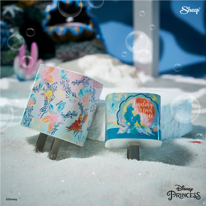 wrap sticker charger Charger Sticker - The Little Mermaid สติ๊กเกอร์แปะหัวชาร์จลายเจ้าหญิง