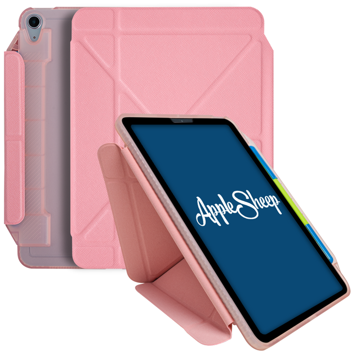 เคสไอแพดแอร์5 แอร์4 Case iPad Air5 Air4 สีชมพู(Pink) พับแนวตั้ง ใส่ปลอกปากกา ใส่เคสปากกา